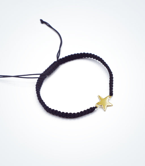 Solid Star motif on Shambala adjustable bracelet
