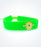 Flower on green rubber bracelet