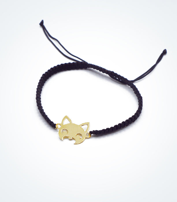 Fox motif on Shambala adjustable bracelet