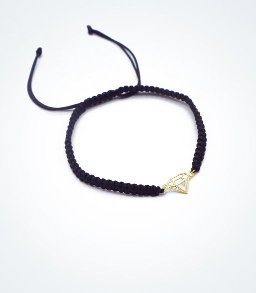 Diamond motif on Shambala adjustable bracelet