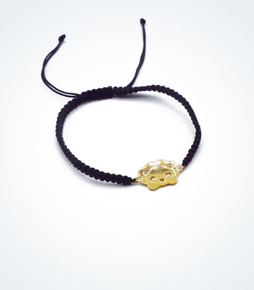 Lion motif on Shambala adjustable bracelet