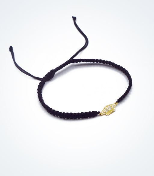 Crown motif on Shambala adjustable bracelet