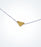 Yellow gold Triangle motif with a white gold chain necklace