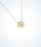 Yellow gold Flower Heart motif with a white gold chain necklace