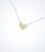Yellow gold Solid heart motif with a white gold chain necklace