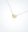 Yellow gold Solid heart motif with a white gold chain bracelet