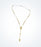 Yellow gold rosary with a praying profile of Virgin Mary and small cross