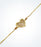 Love Bar heart bracelet with yellow gold and rose gold ball beads